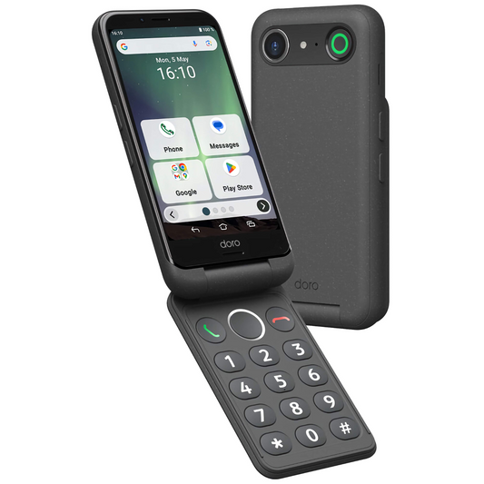 Doro Aurora A20 4G Seniorenhandy Vorderseite und Rückseite