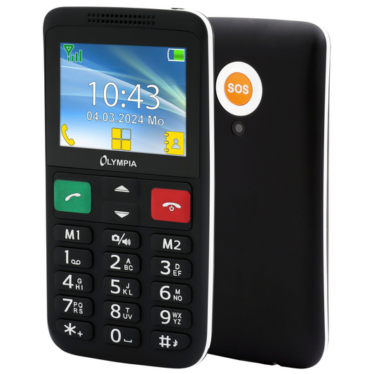 Olympia LUX Seniorenhandy Rückseite und Vorderseite