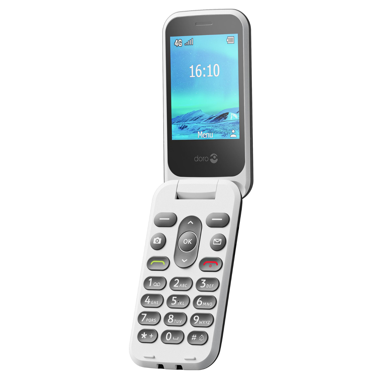 Doro 2880 schwarz seitlich aufgeklappt