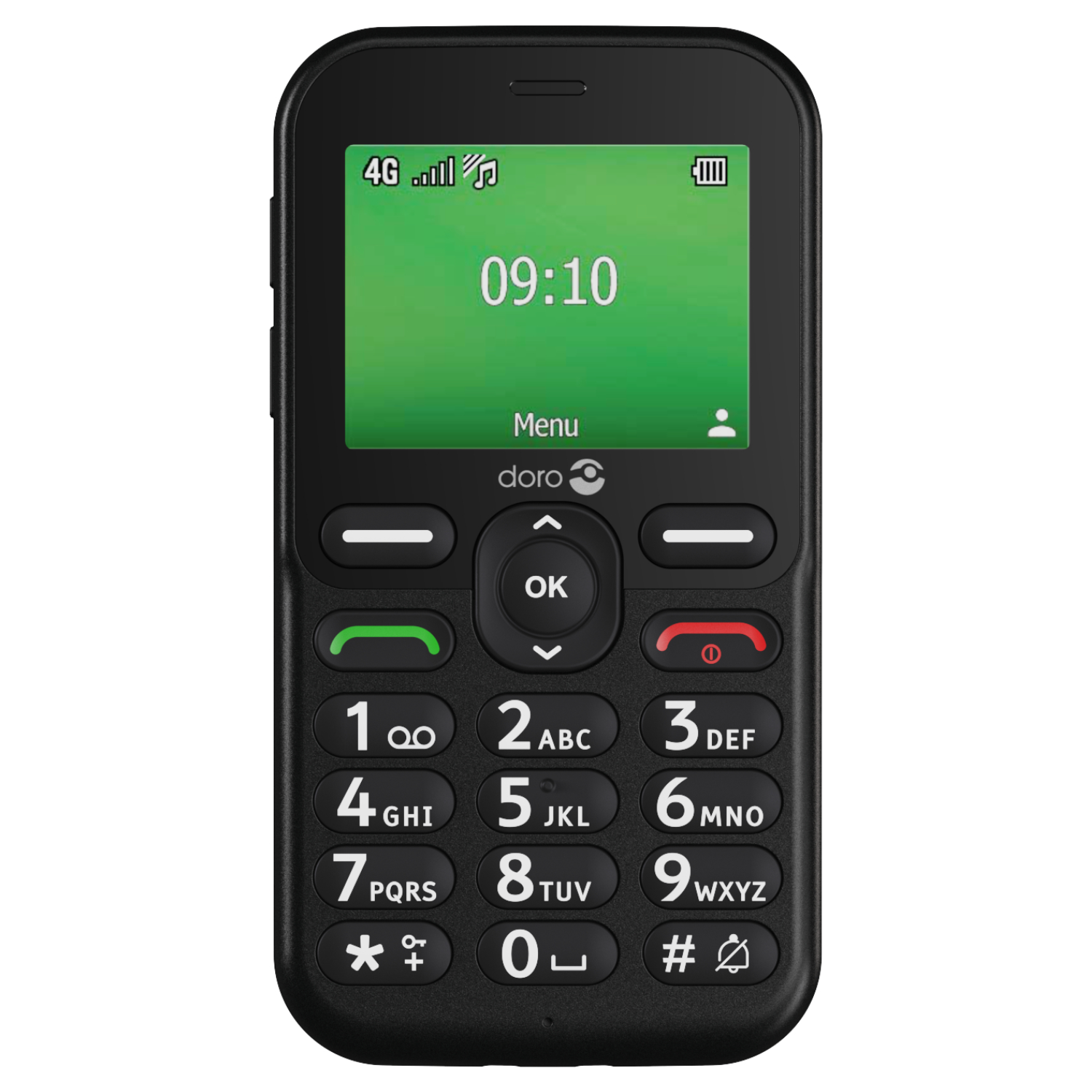 Doro Leva E10 Tastenhandy 4G Vorderseite Schwarz