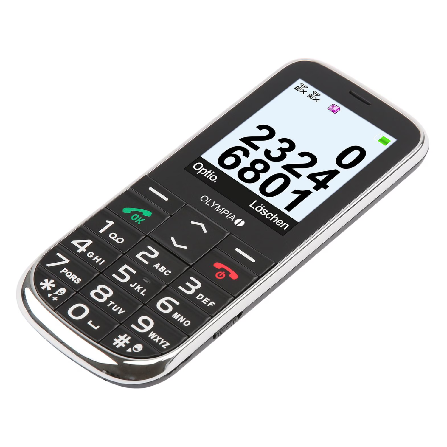 Olympia Joy II schwarz Display mit Zahlen