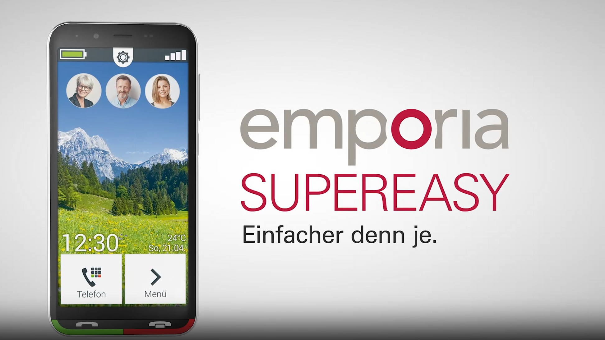 Emporia SUPEREASY Smartphone für Senioren mit Whatsapp Video 
